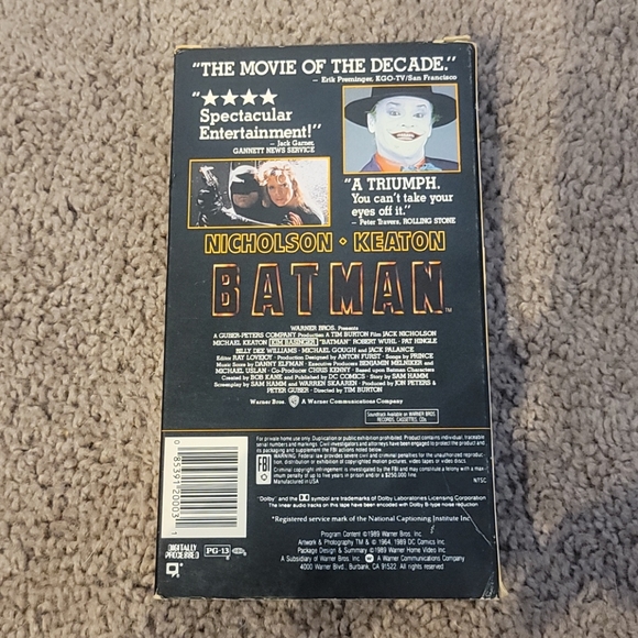 Vintage 1989 Batman VHS - Picture 3 of 8